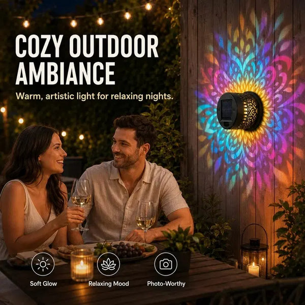 Solar Mandala Garden Light – Stunning Outdoor Wall Decor