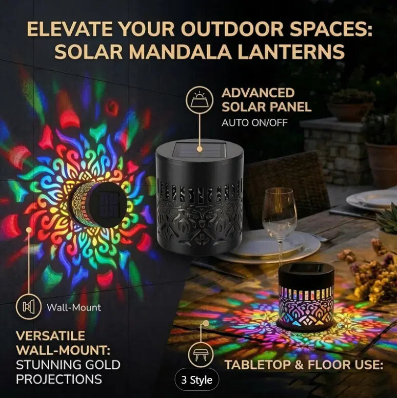 Solar Mandala Garden Light – Stunning Outdoor Wall Decor